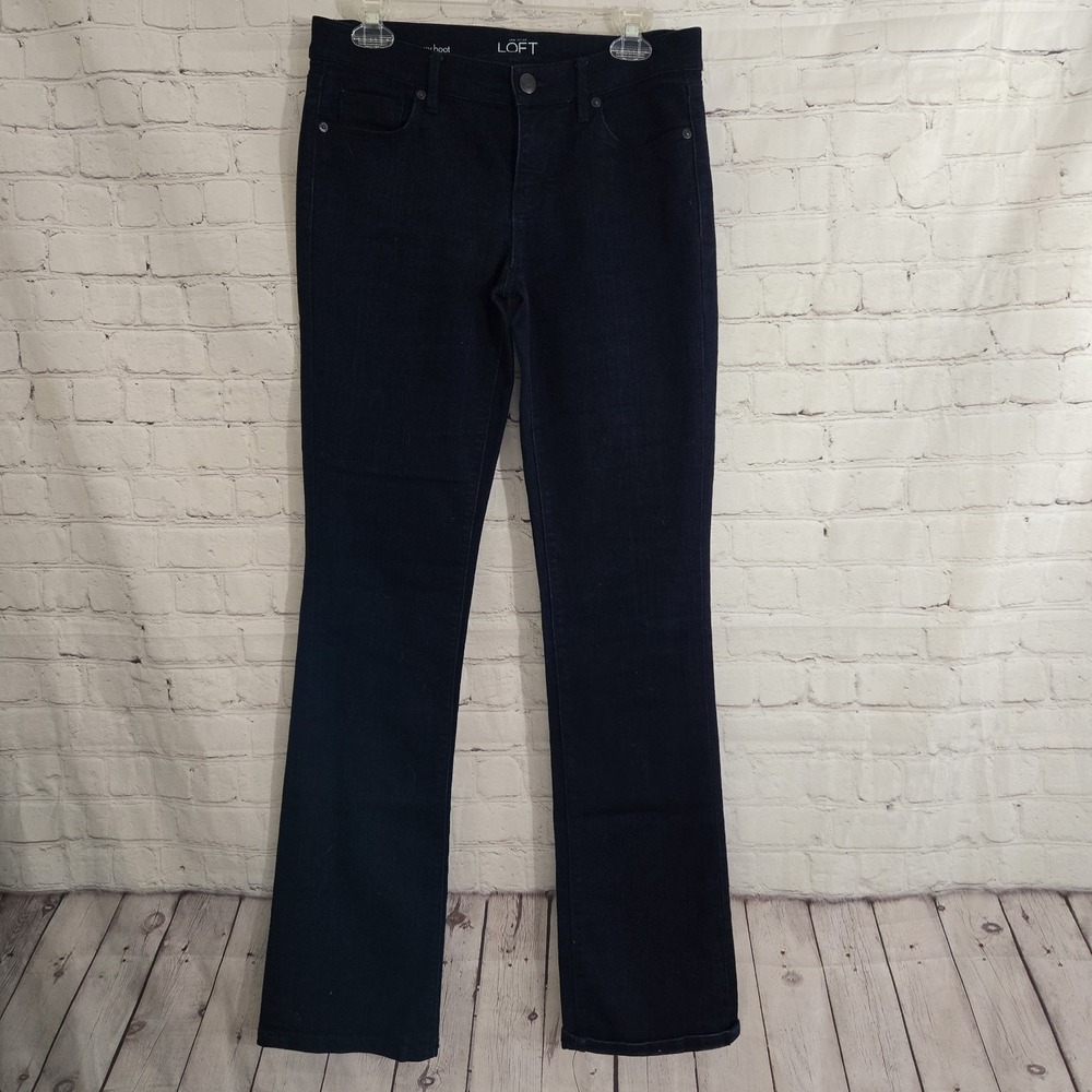 Vtg Y2k LOFT SEXY MODERN BOOT Jeans SZ 27 4 T Low Rise Dark Wash Flare Stretch